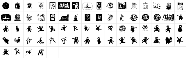 Cyclopish Regular  glyph index