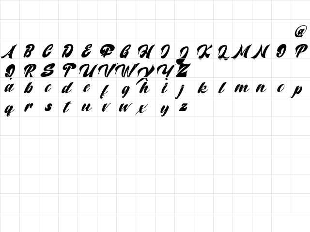 Potter Alaska Italic  glyph index