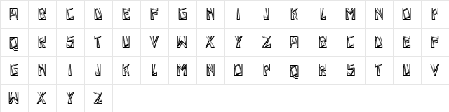 Gabaritos Regular  glyph index