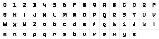 UltraTeens Ultra  glyph index