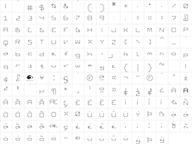 Vanguard III AOE Regular  glyph index