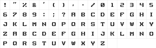 Redactor Regular  glyph index