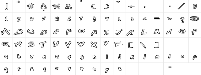 Chunkmuffin Hollow Wide Regular  glyph index