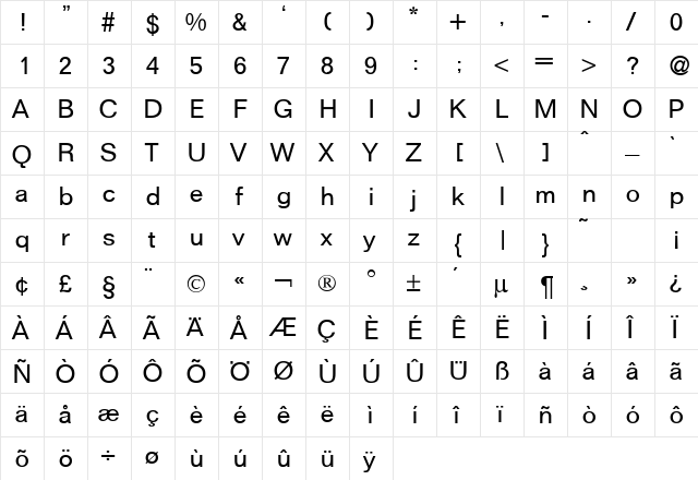 FolderDB Normal  glyph index