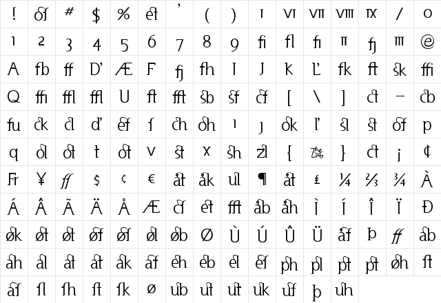 Usenet - Alternates Regular  glyph index