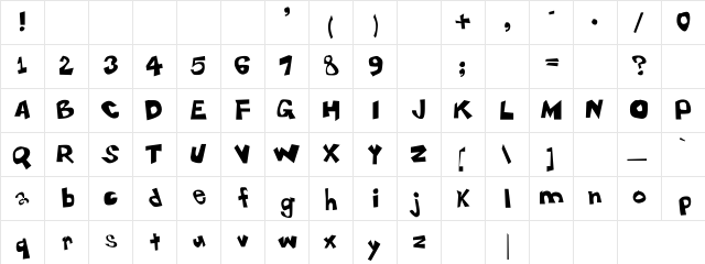 AdLib Regular  glyph index