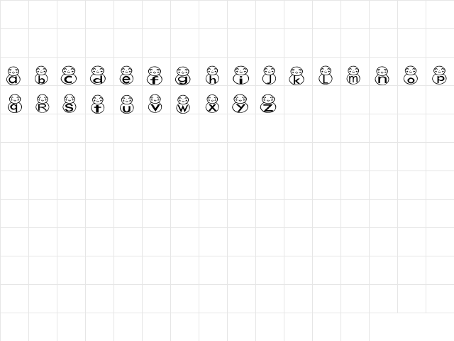 NewWGL4Font Regular  glyph index