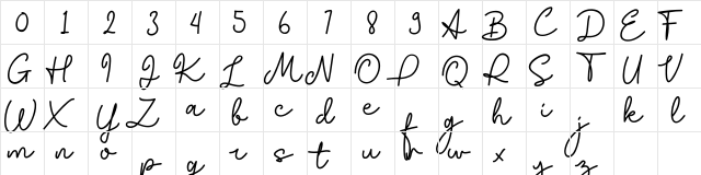Giorello Demo Regular  glyph index