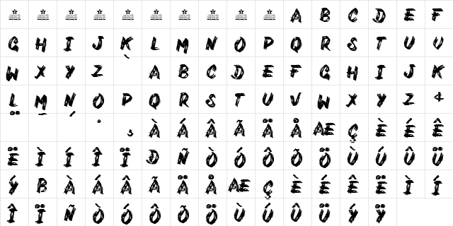 Varukers Regular  glyph index