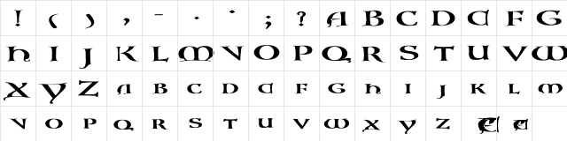 Lombardic-Normal Ex Bold Bold  glyph index