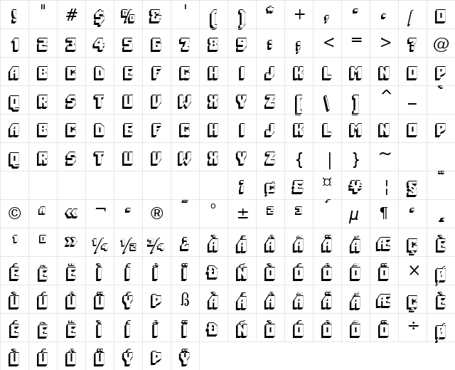 Native Normal  glyph index