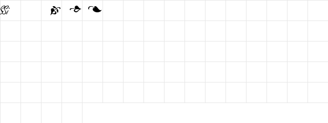 VeracityOrnamentsSSK Regular  glyph index