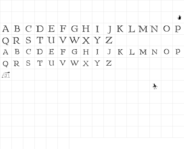 Elliottland J Crackers  glyph index