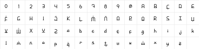 Star Medina demo  glyph index
