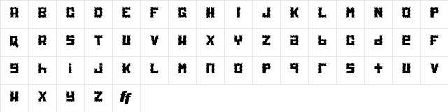 Electrolite Regular  glyph index