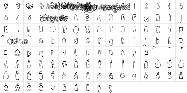 Ramon Bold  glyph index
