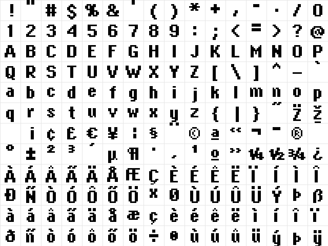 copy 08_66 Regular  glyph index