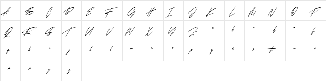 Astrolove Free Regular  glyph index