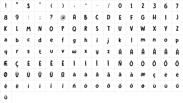 Original Quality DEMO Regular  glyph index
