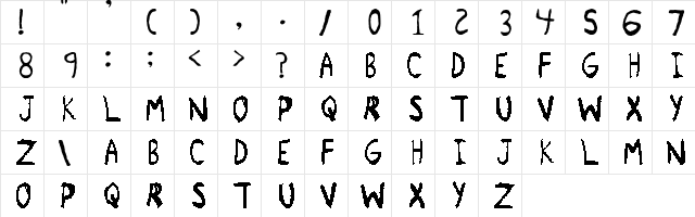 Remnant Regular  glyph index