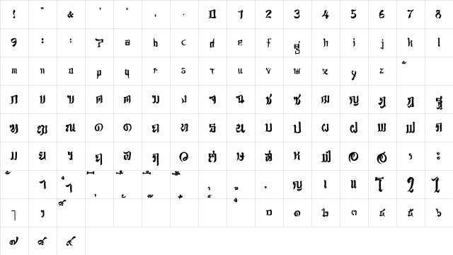 jsa lovechinese Regular  glyph index