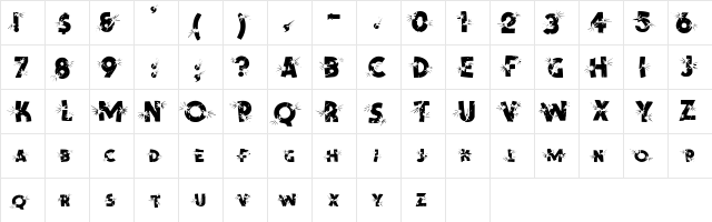 BLAST Regular  glyph index