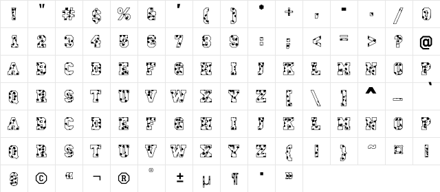 a_CampusSpots Regular  glyph index