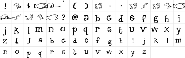 Chigger Regular  glyph index