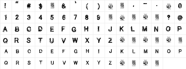 Make them SuffeR Regular  glyph index