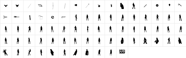 Subeve Regular  glyph index