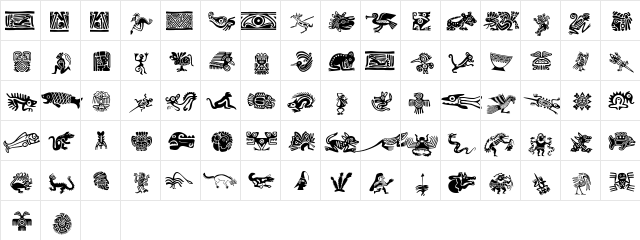 MesoDeko Regular  glyph index