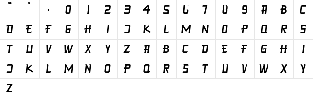 DEFINITE SOUL Regular  glyph index