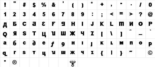 Kremlin Minister Black Black  glyph index