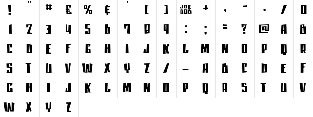 moanLisa Regular  glyph index