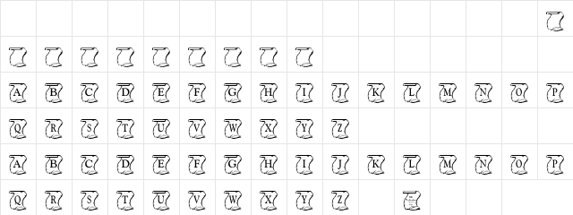 AIN Messenger Regular  glyph index