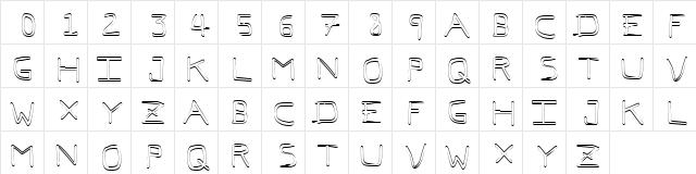 Pfvvbf7o verybadfont7  glyph index