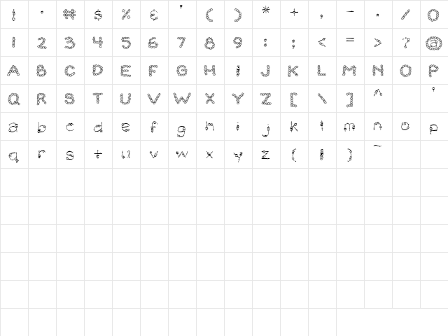 CK Quilt Squares Regular  glyph index