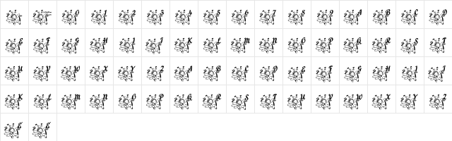 LCR Joyful Noise Regular  glyph index