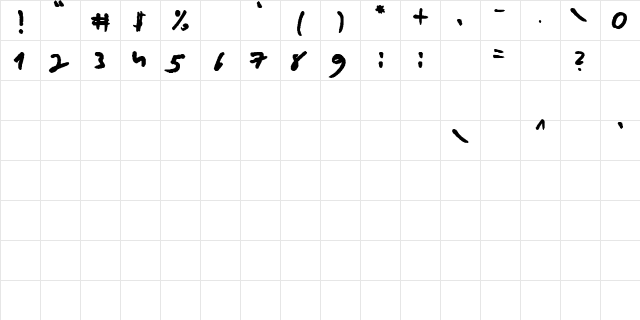 ANS sven Regular  glyph index