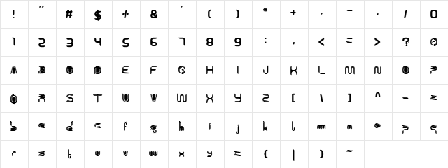 Rohingya Regular  glyph index