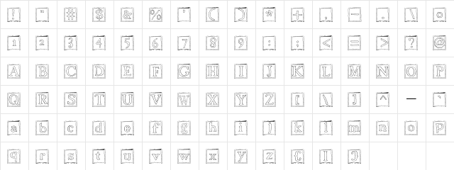 LDJ Snow Blocks Regular  glyph index