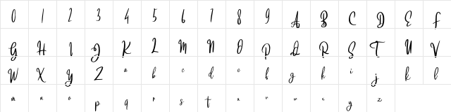Brattsoon FREE Regular  glyph index