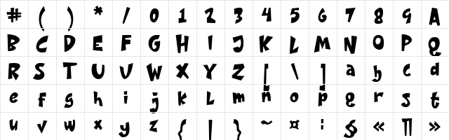 Night House Regular  glyph index