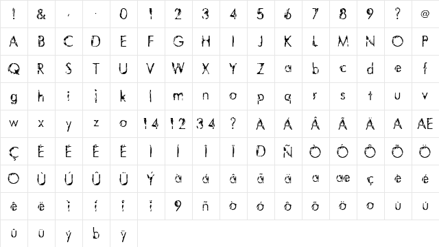 Vtks Paradoxo Regular  glyph index