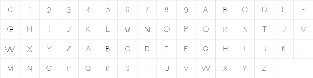 Carrinady Carrinady  glyph index