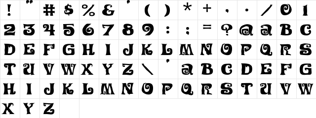FestivalNightsC Regular  glyph index
