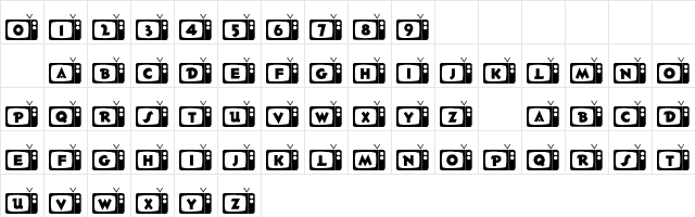 101! On the Tube Regular  glyph index