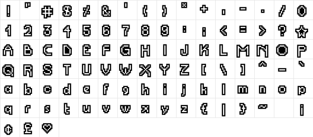 PropelRepelOutli Medium  glyph index