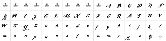 Angel Tears Neue Personal Us Regular  glyph index