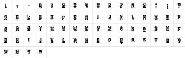 Starfish Regular  glyph index